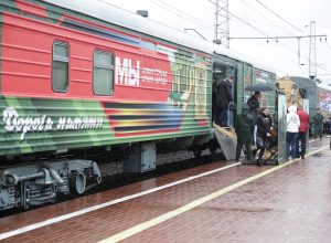 В Тулу в преддверии Дня Победы прибыл агитационный поезд «Воинский эшелон»