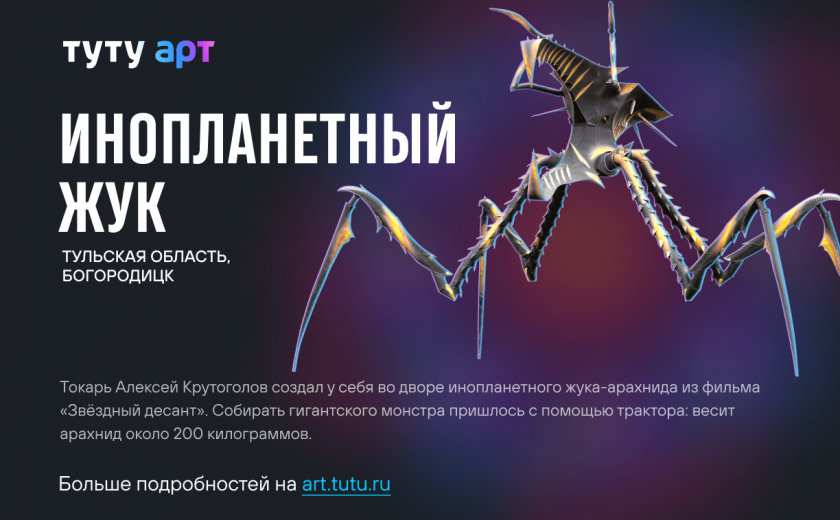 Инопланетный жук из Богородицка лидирует в голосовании на самый необычный арт-объект в России