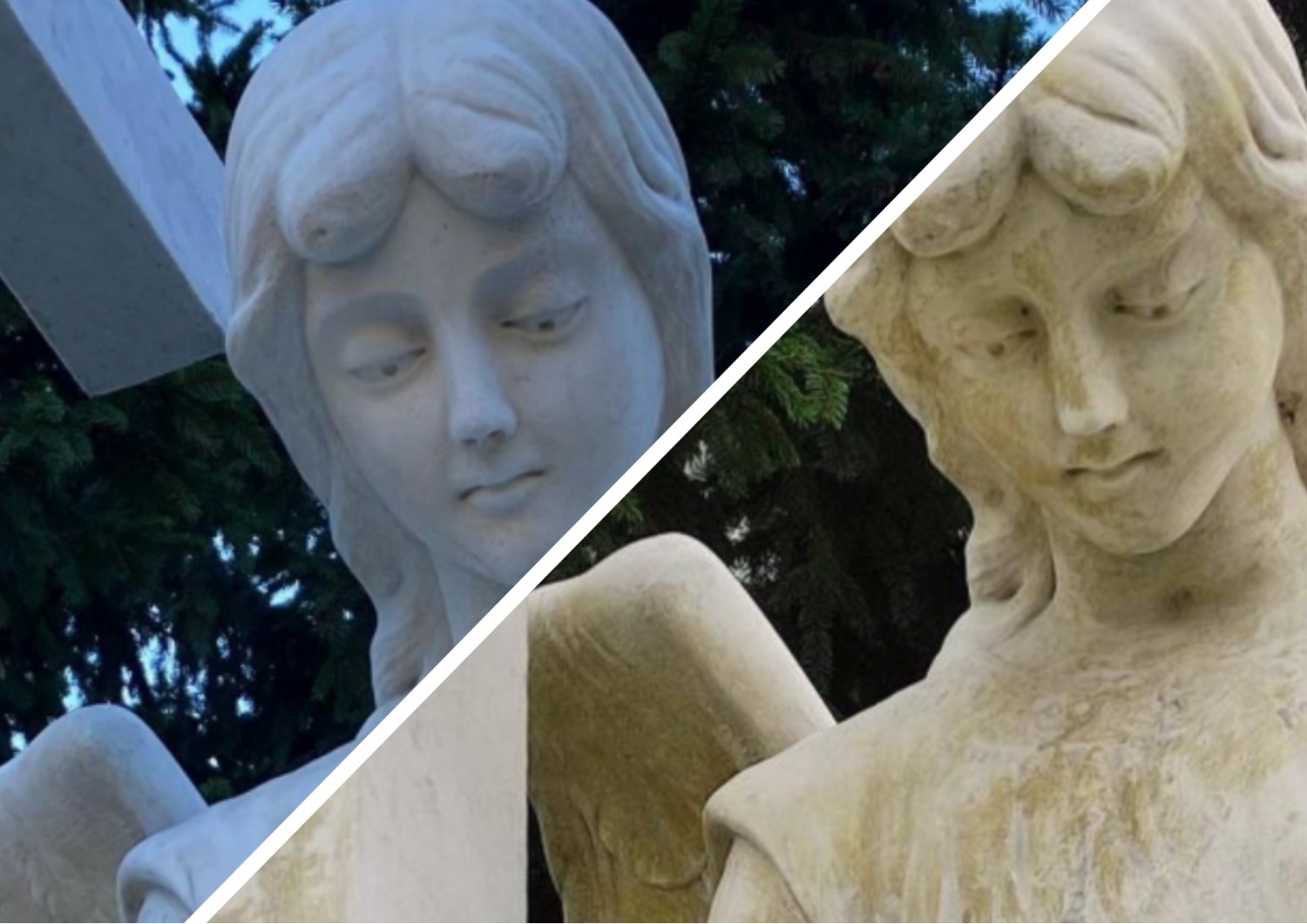 Туляки обсуждают «потолстевшего» после реставрации ангела на Всехсвятском кладбище
