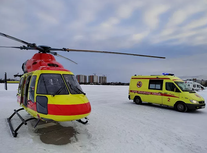 Младенца из Тулы доставили вертолетом санавиацией в Санкт-Петербург