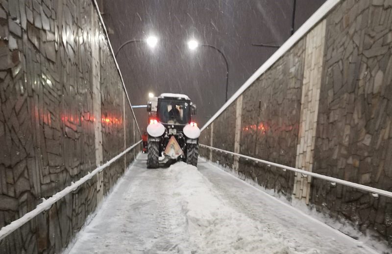 Тульские подземные пешеходные переходы круглосуточно чистят от снега