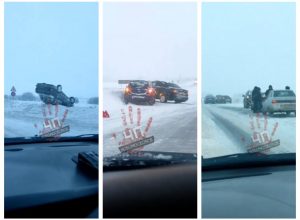 Под Новомосковском произошли сразу три аварии: один из автомобилей перевернулся