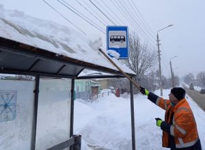 В Туле от снега очистили более 600 остановок