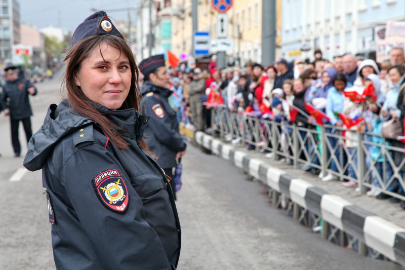 В Туле полицейские обеспечили безопасности во время празднования Дня Победы