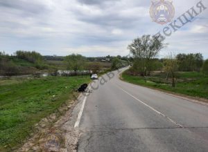 В Щекинском районе пьяный мотоциклист врезался в дорожный знак