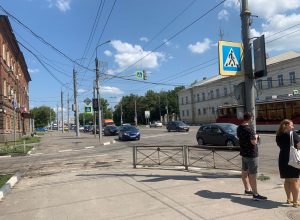 В Туле на пересечении ул. Советской и Дзержинского сломались светофоры